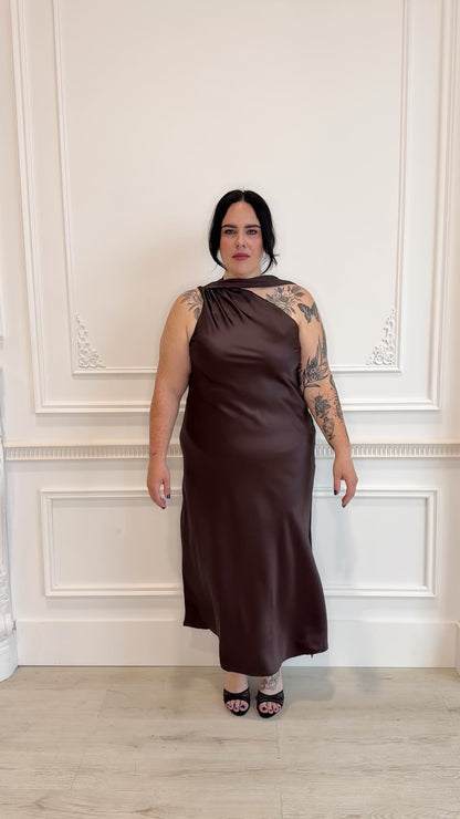 Scarf Midi Dress (S-3X)