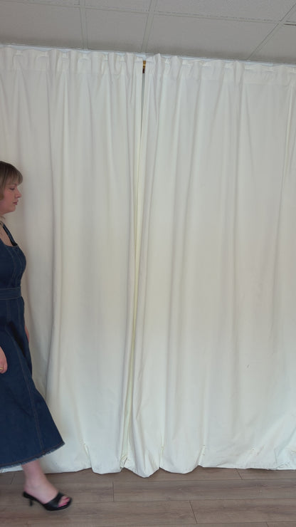 Denim Fit and Flare Midi Dress (S-XXL)