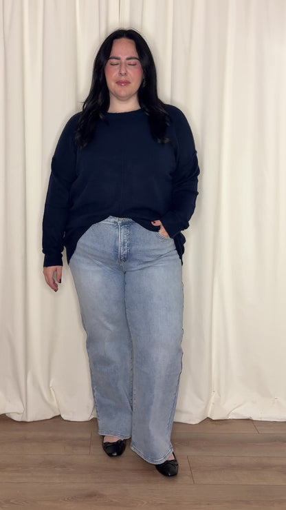 CURVE Exposed seam pullover