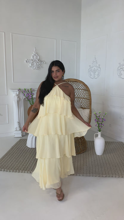 CURVE Tiered Halter Dress