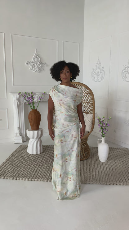 Arta Gathered Asymmetrical Maxi