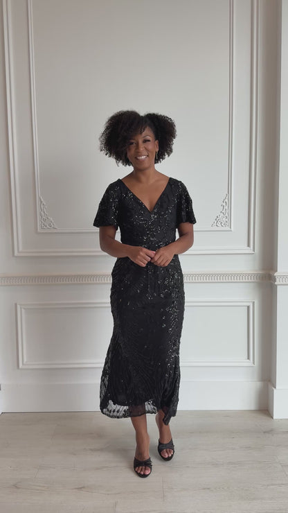 Sequin Midi Dress (4-24)
