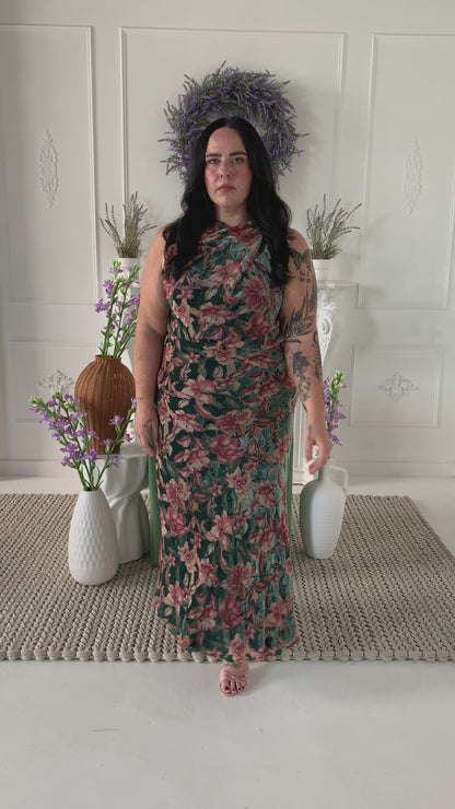 Veda Velvet Burnout Maxi Dress (S-XXL)