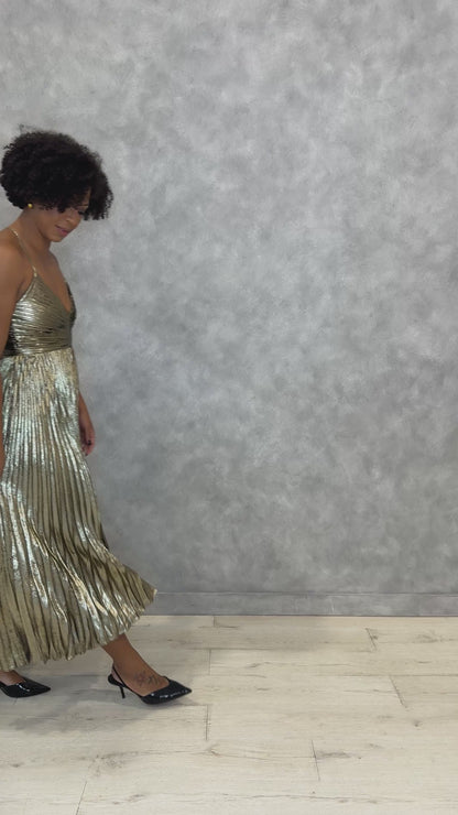 Blythe Bronze Midi Dress