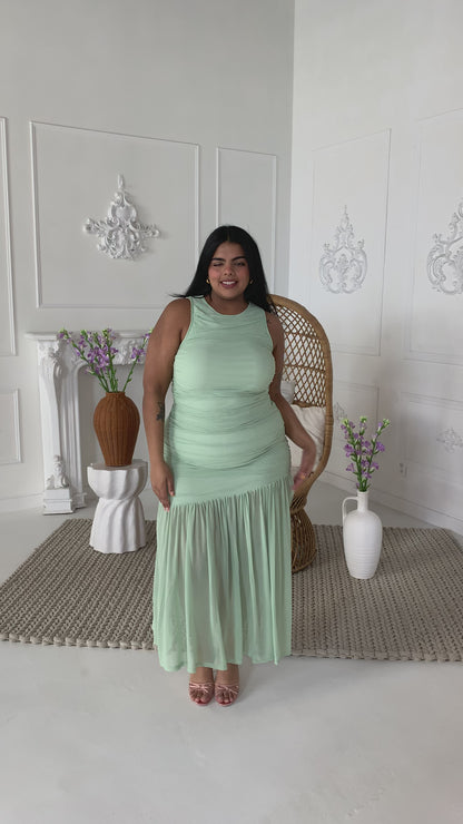 CURVE Mesh Maxi Dress