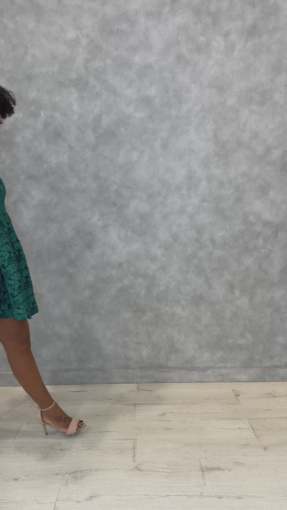 Heart Jacquard Mini Dress (S-3X)