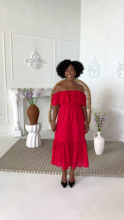 Eyelet OTS Dress (XS-XXL)