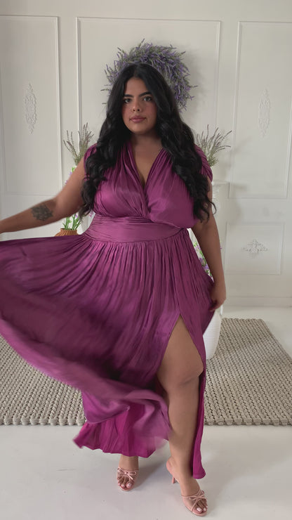CURVE Lurex Pleated Gown