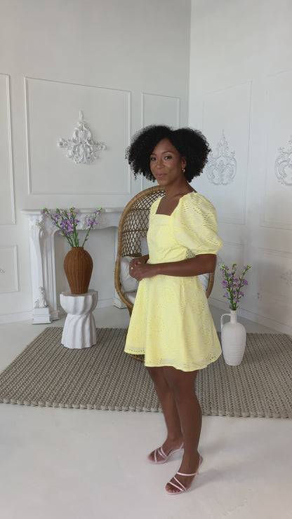 Eyelet Mini Dress (XS-XXL)
