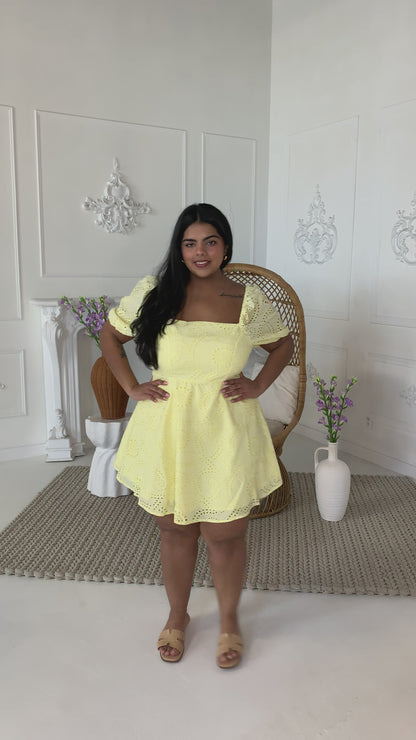 Eyelet Mini Dress (XS-XXL)