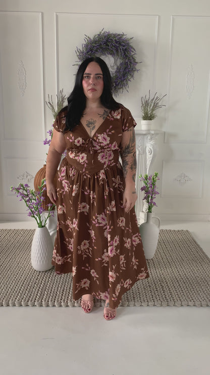CURVE Corset Waist Midi Dress