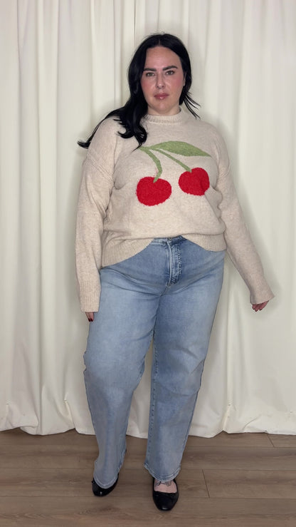 Cherry Pullover Sweater (S-3X)