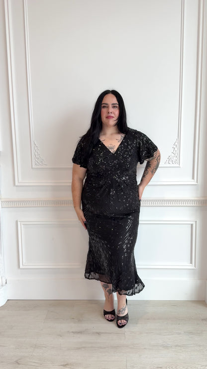 Sequin Midi Dress (4-24)