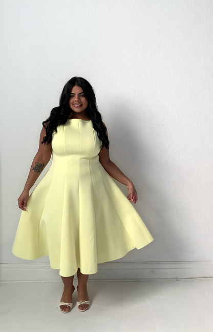 CURVE Sunshine Fit & Flare Dress – Valencia Boutique