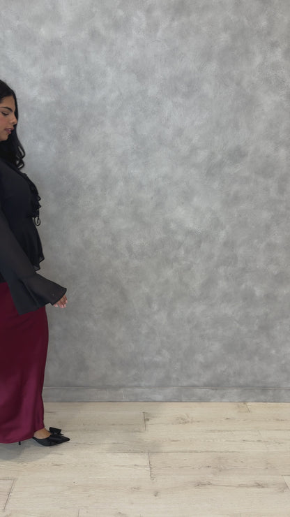 Sheer Tie front Top (S-3X)