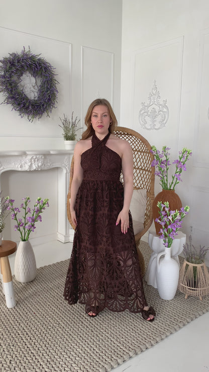 Elara Crochet Dress (0-18)