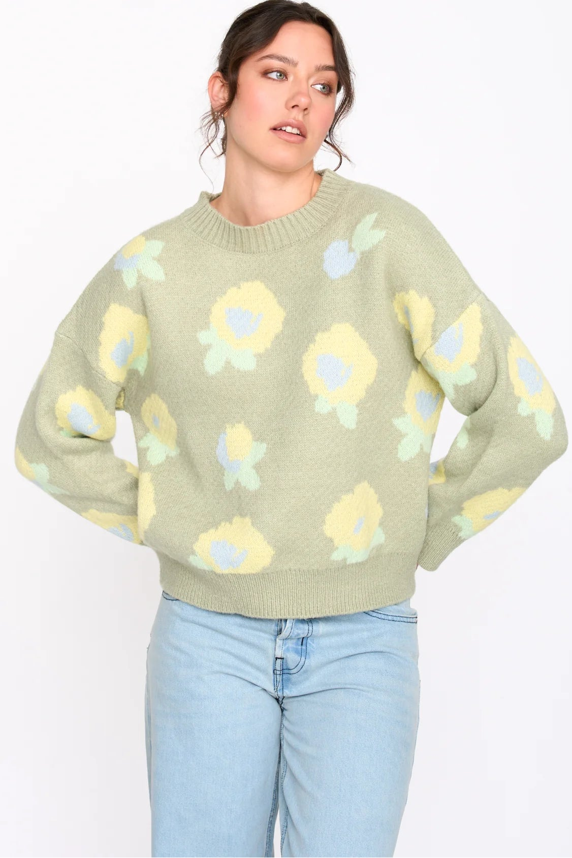 Floral Pullover Sweater