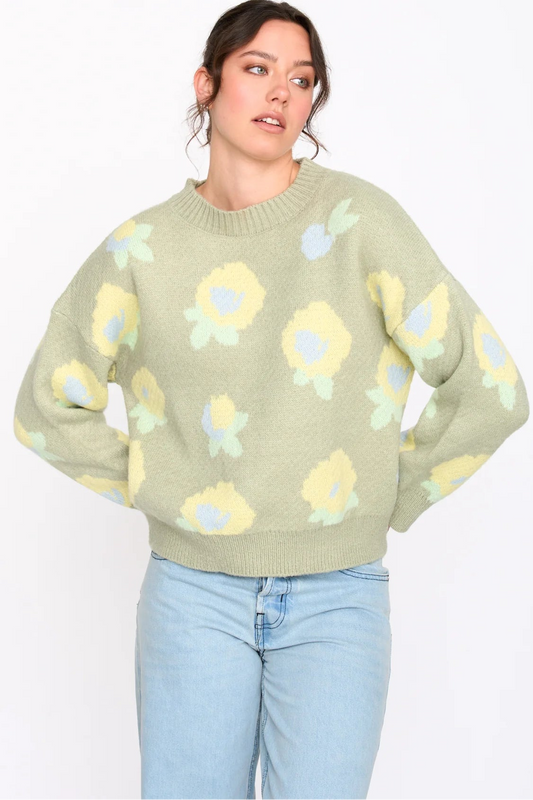 Floral Pullover Sweater