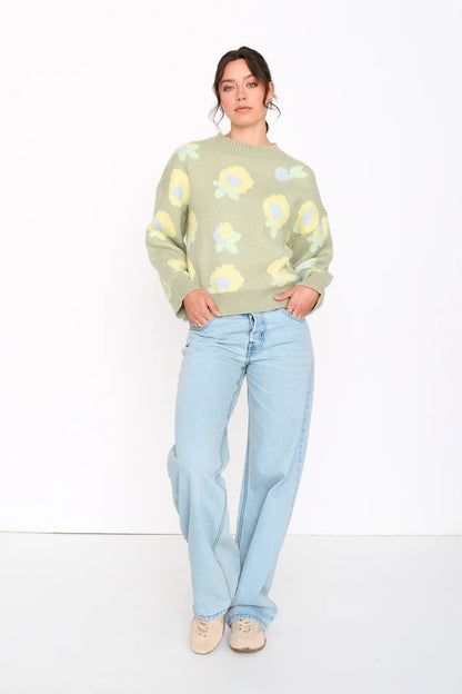 Floral Pullover Sweater