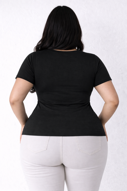 CURVE Silky Knit Fitted T-Shirt