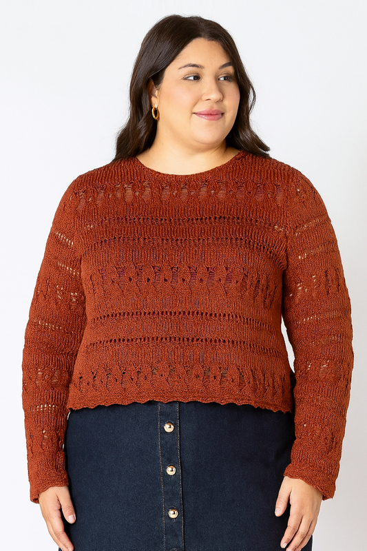 CURVE Scallop Hem Sweater
