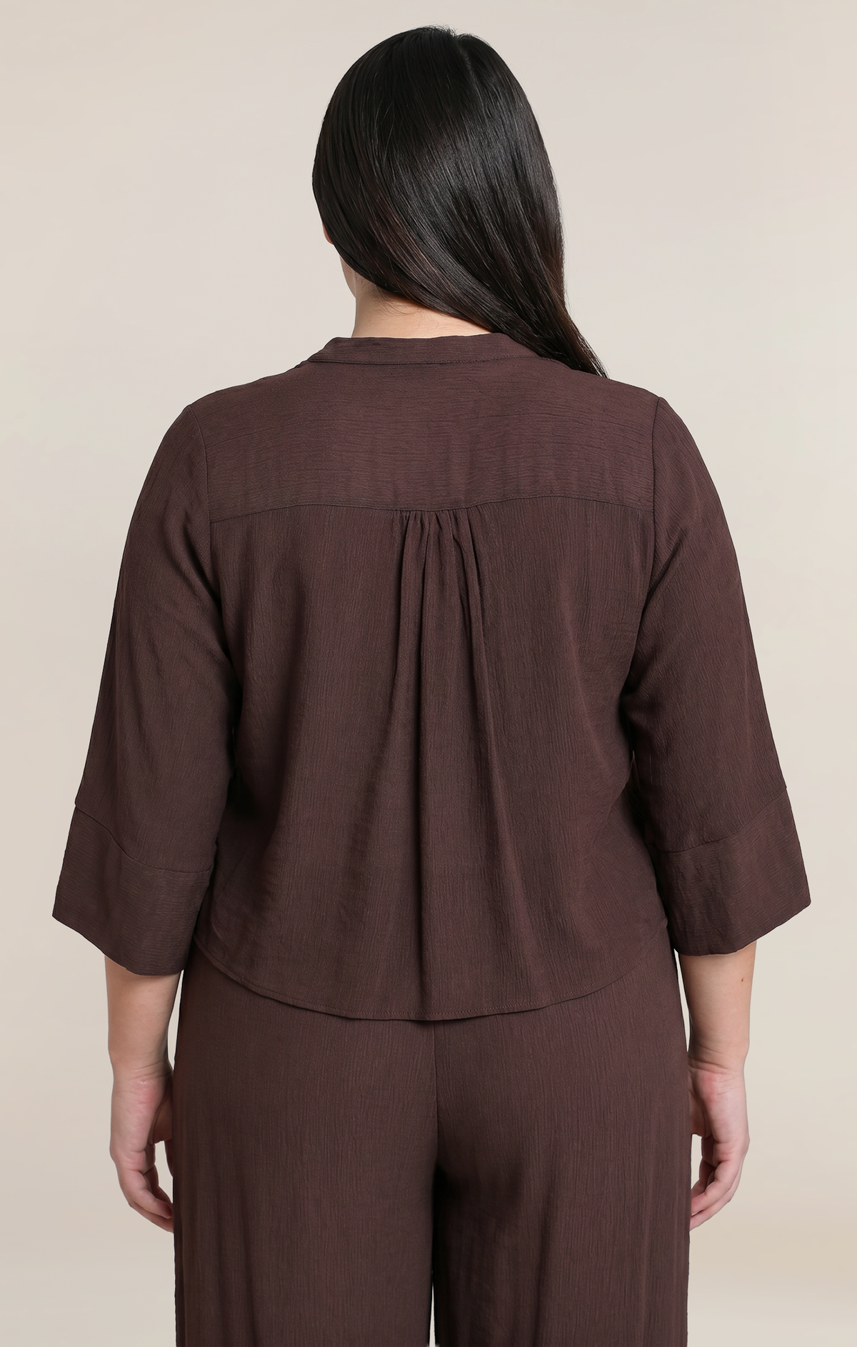 Crinkle Wide Sleeve Top (XS-2X)