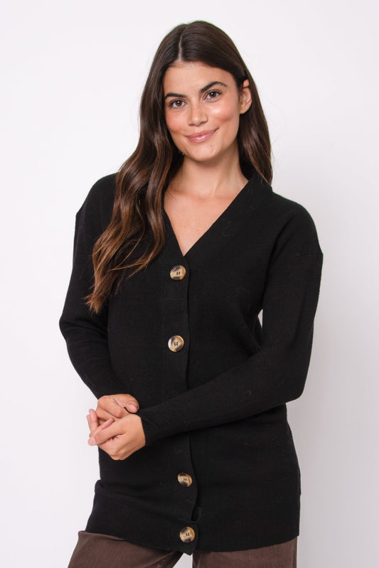 Abella Long Sleeve V-Neck Cardigan
