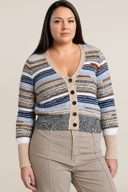 CURVE Striped Cardigan