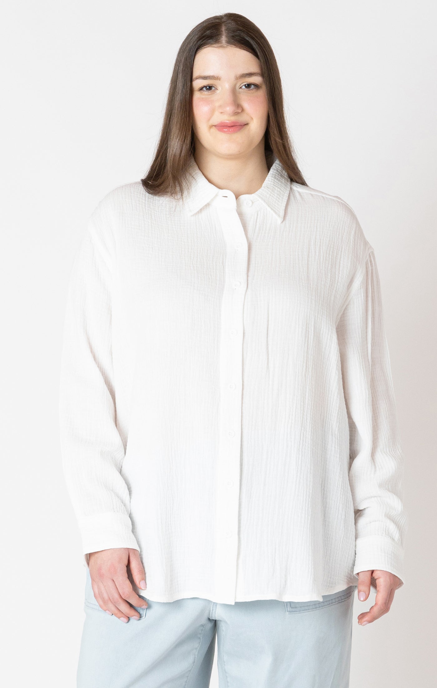 CURVE Gauzey Button Up Shirt