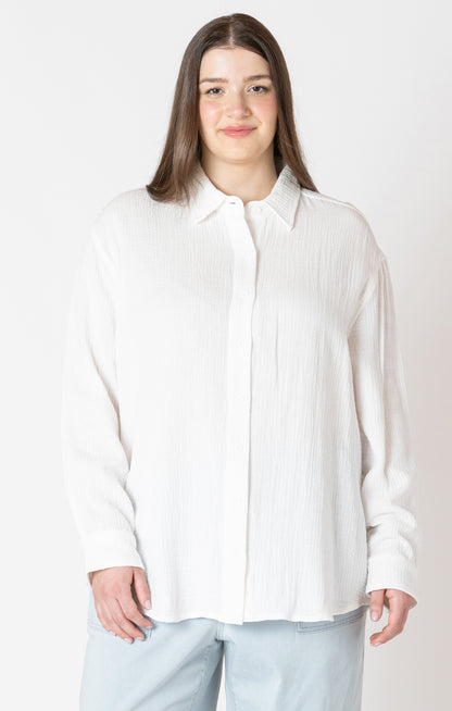 CURVE Gauzey Button Up Shirt