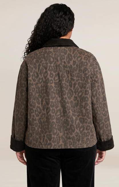 Leopard Denim Jacket (XS-2X)