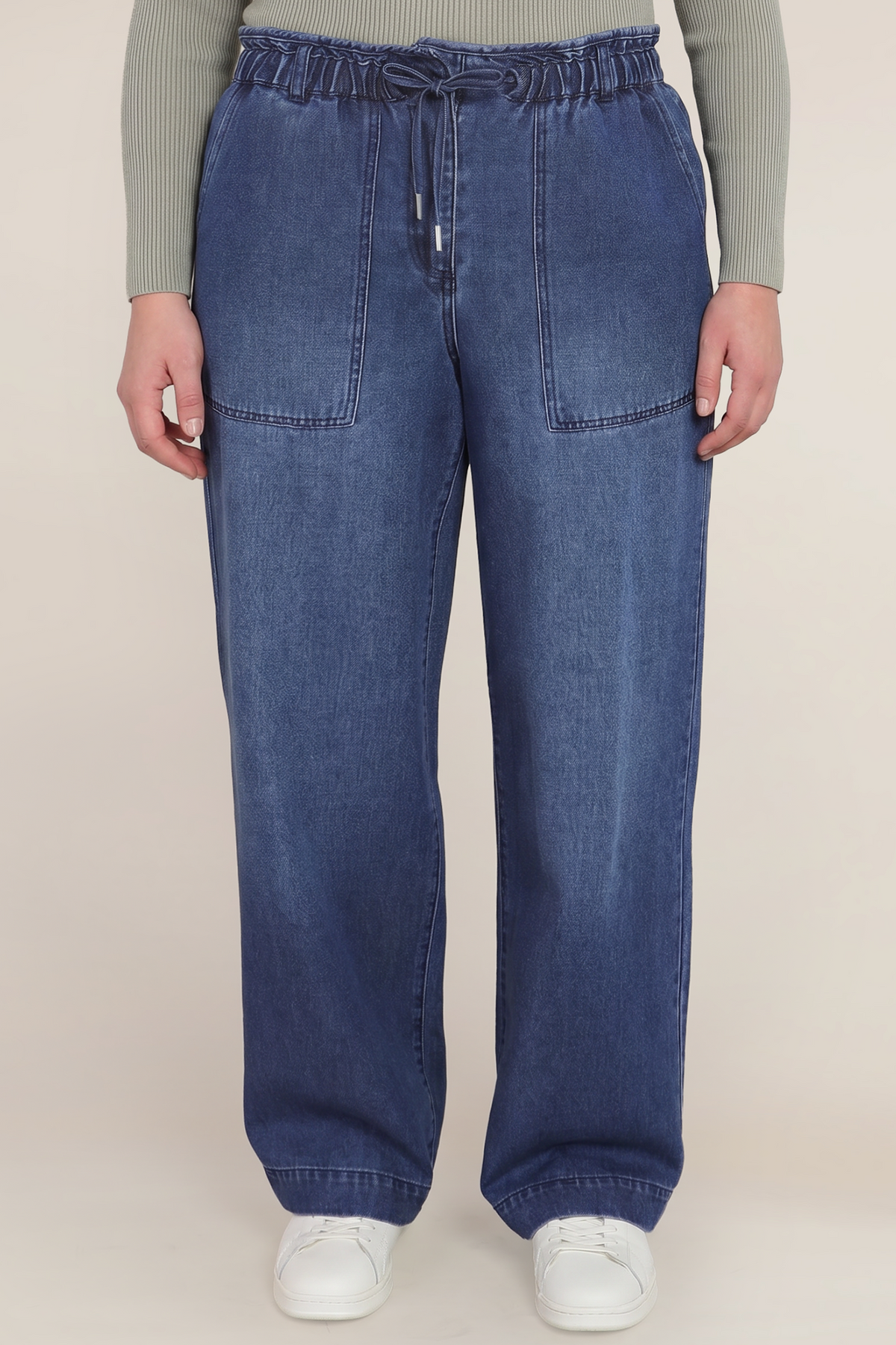 CURVE Paper Bag Wide Leg Jeans