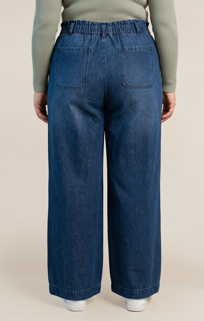 CURVE Paper Bag Wide Leg Jeans