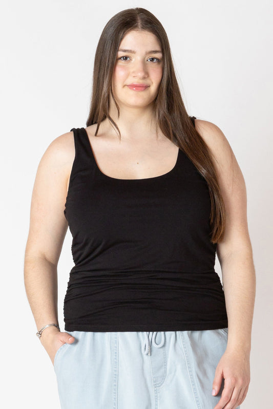 CURVE Ruched Side Tank (2 colors)