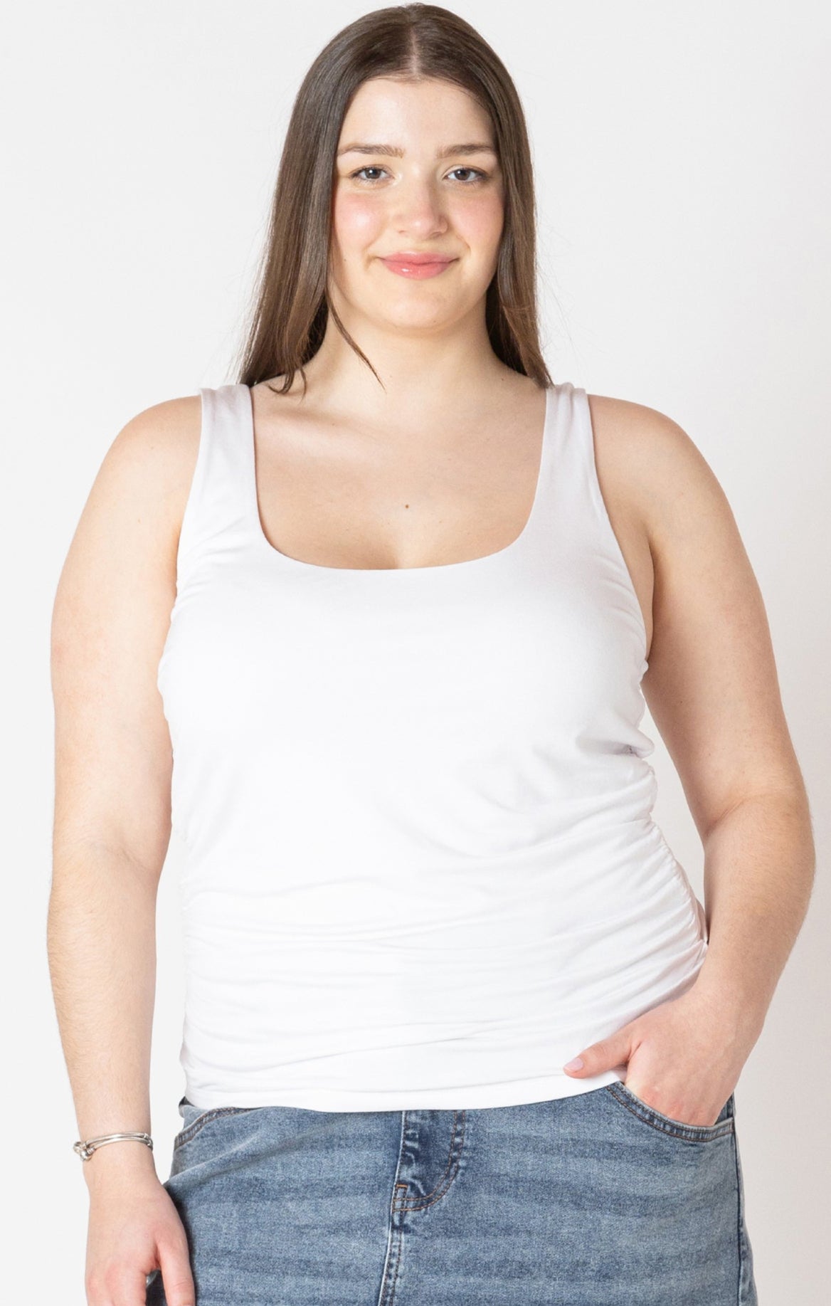 CURVE Ruched Side Tank (2 colors)