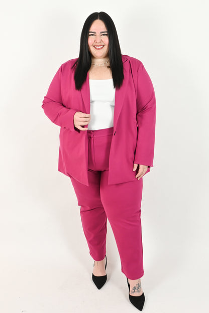 high rise pant pants tapered leg magenta plus size inclusive