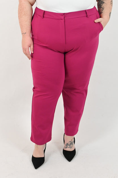 high rise pant pants tapered leg magenta plus size inclusive