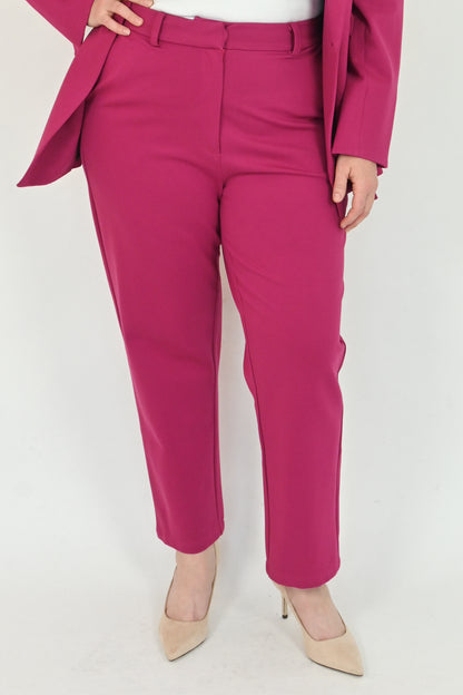 high rise pant pants tapered leg magenta