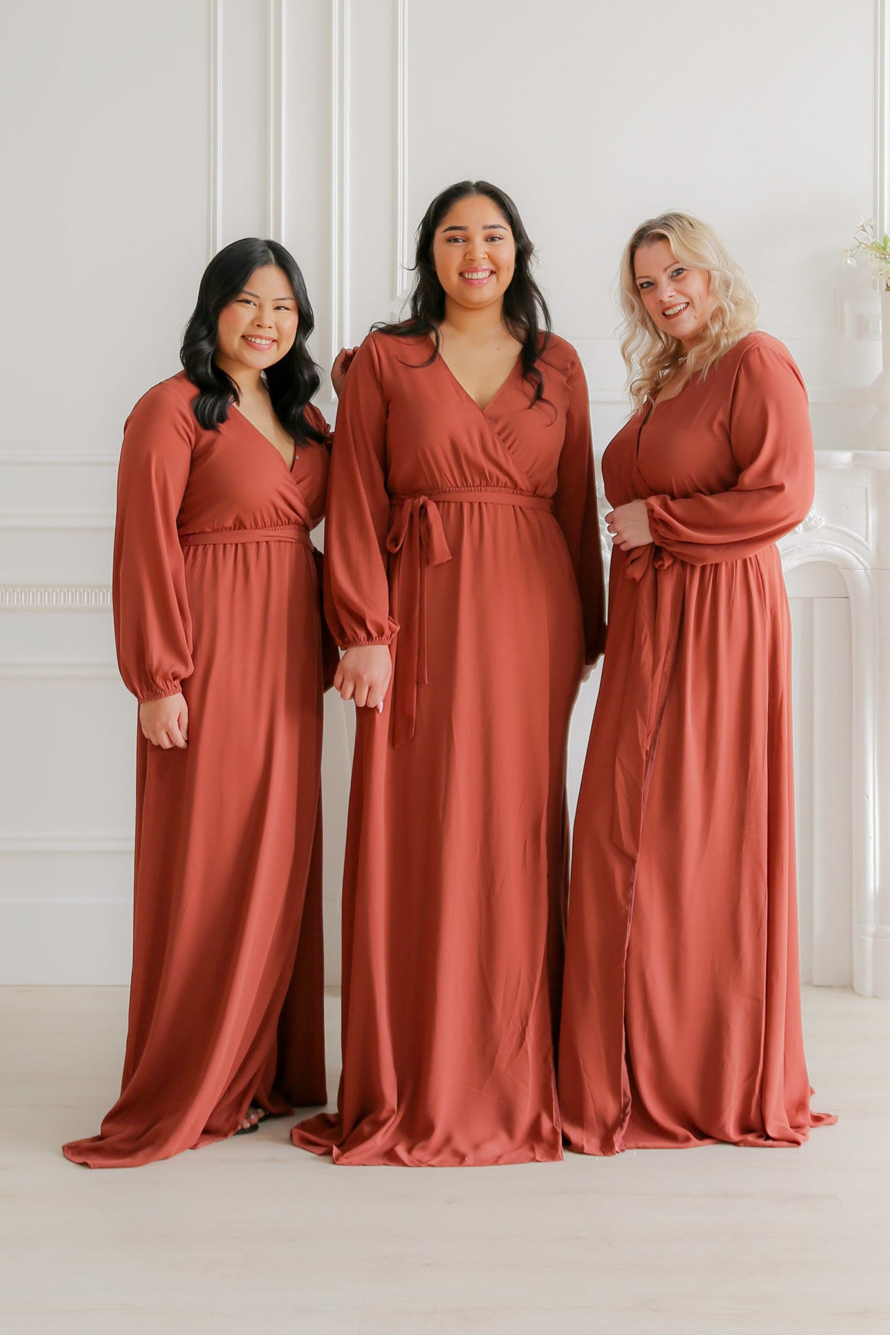 Bridesmaid dresses outlet long sleeve maxi